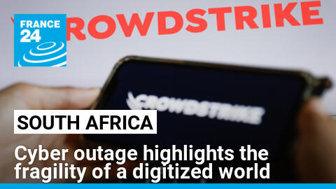 Unas pantallas muestran el logotipo de la compañía de ciberseguridad CrowdStrike el 19 de julio de 2024 en la ciudad alemana de Múnich
